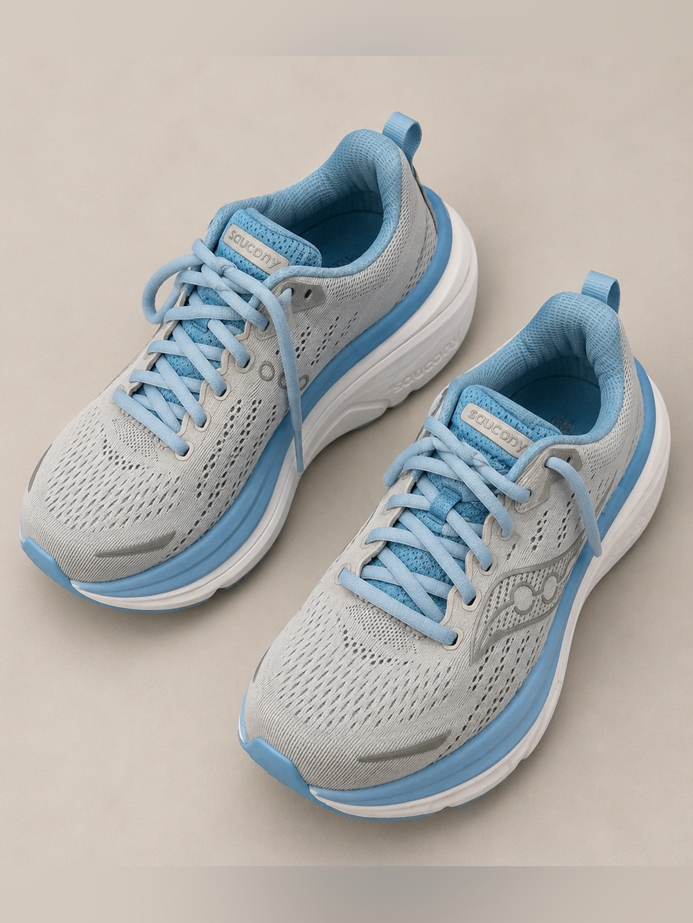 Saucony Guide 18 Women’s 8 Gray Blue Running Shoes FormFit 6mm